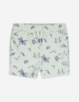 Shorts - Allover-Muster - hellgrün