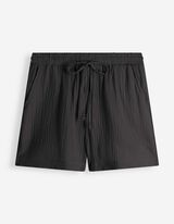 Shorts - Musselin - Schwarz