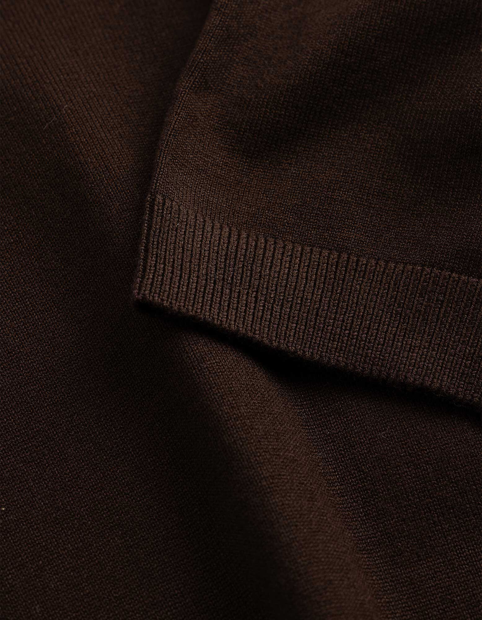 Pullover - Kurze &Auml;rmel - Dunkelbraun