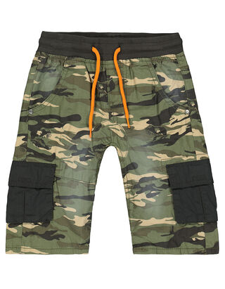 Jungen Cargoshorts mit Camouflage-Print