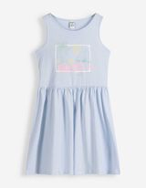 Kleid - Print - hellblau