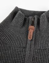 Troyer - Tkanina waflowa - ciemny szary