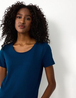 T-Shirt - Stretchanteil - Dunkelblau
