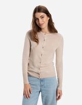 Gebreid vest - LENZING&trade; ECOVERO&trade; - beige