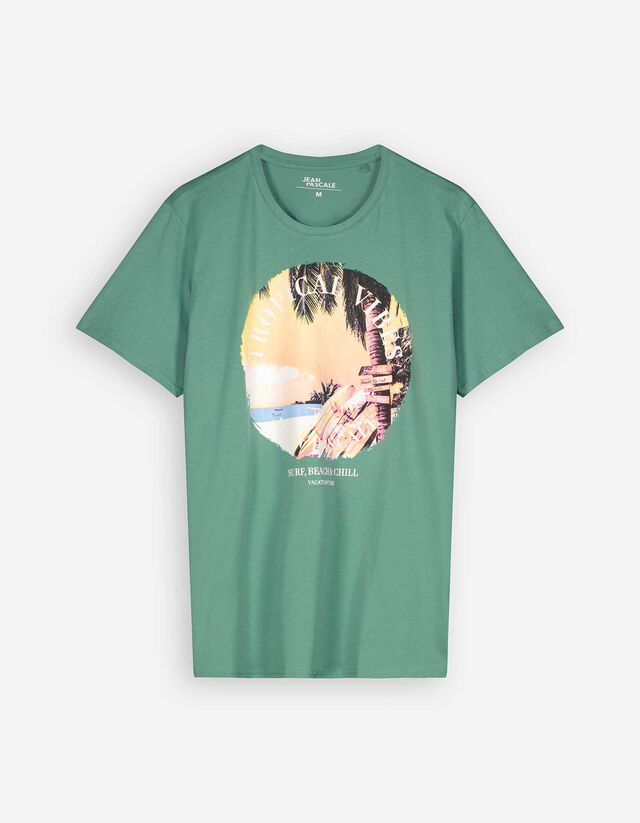T-shirt - nadruk - zielony