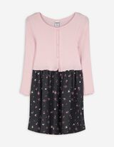 Kleid - Knopfleiste - rosa