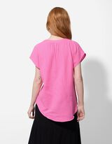 Bluse - Musselin - pink