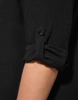 Bluse - Baumwolle - schwarz