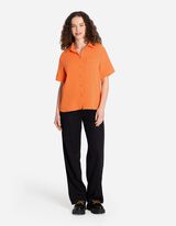 Srajčna bluza - Muslin - oranzna