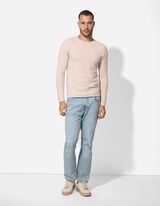 Pullover - Rundhals-Ausschnitt - beige