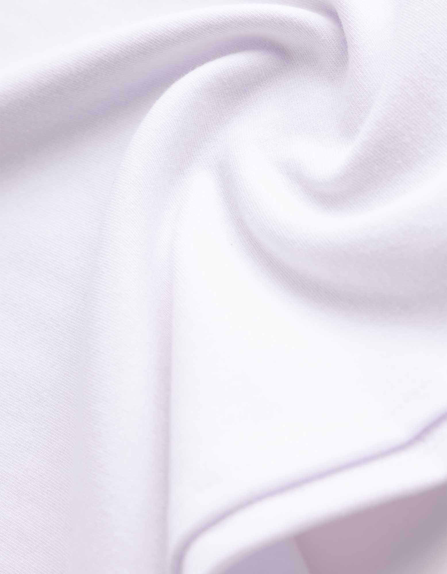 Langarmshirt - Rollkragen - Wei&szlig;
