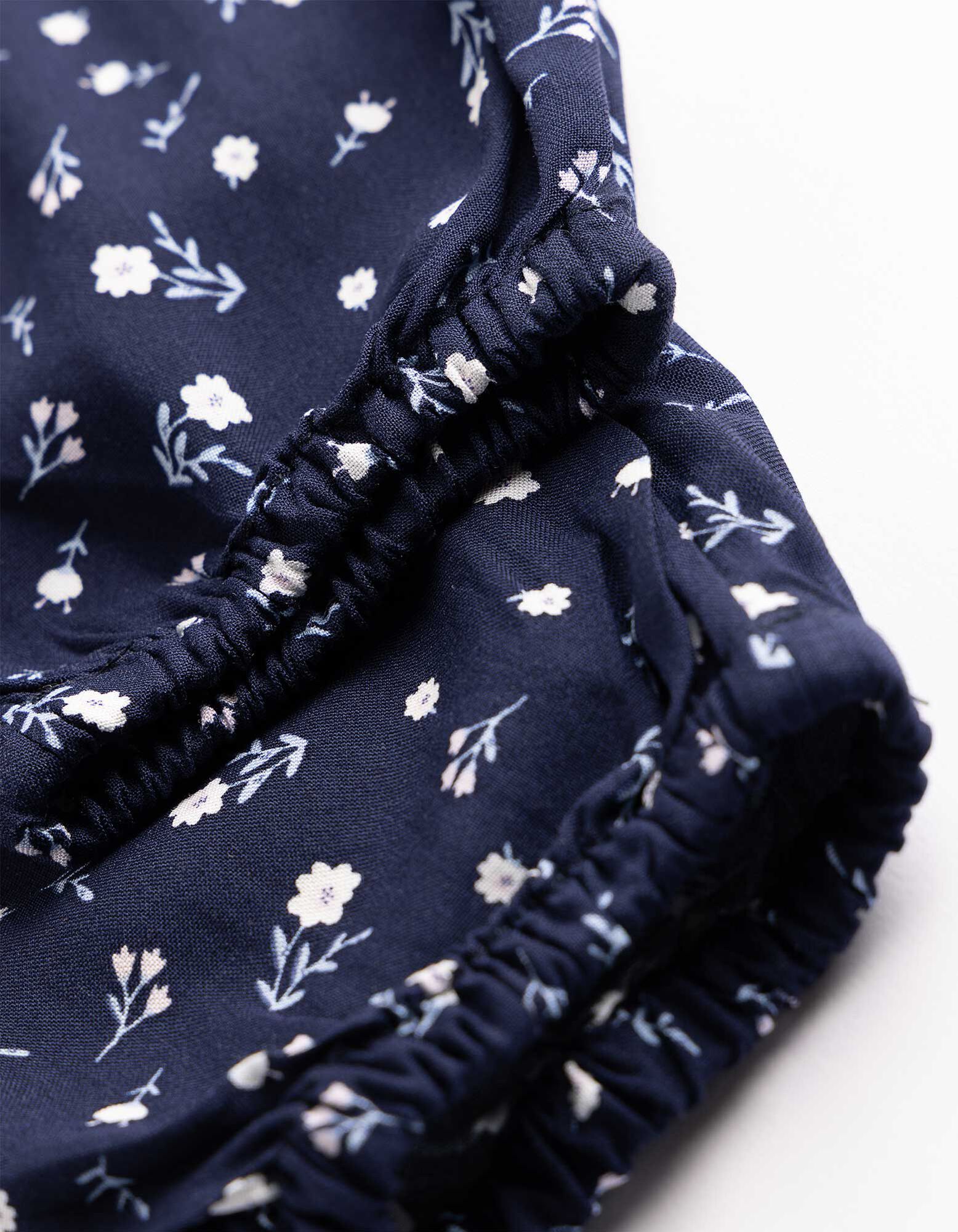 Hose - Allover-Print - dunkelblau