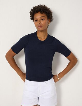 Pullover - Kurze &Auml;rmel - Dunkelblau