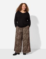 Culotte - Leopardenmuster - beige