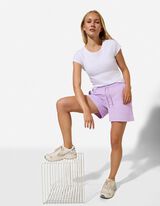 Shorts - Baumwoll-Mix - Flieder