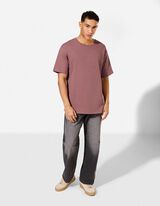 T-shirt - Coupe oversize - mauve clair