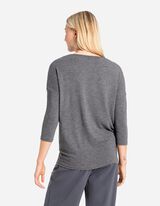 Majica dugih rukava - Tričetvrt rukavi - tamno-siva