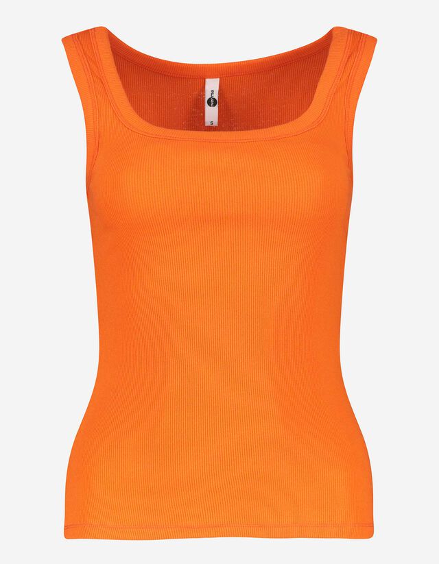 Top - A costine - arancione