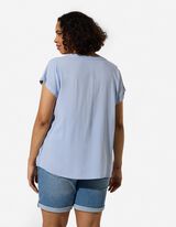 Bluse - Viskose - Hellblau