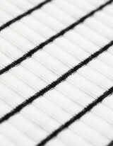 T-shirt - cienki prążek - bialy