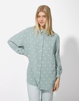 Pikk pluus - musliinkangas - roheline