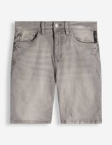 Jeansshorts - Wascheffekte - grau