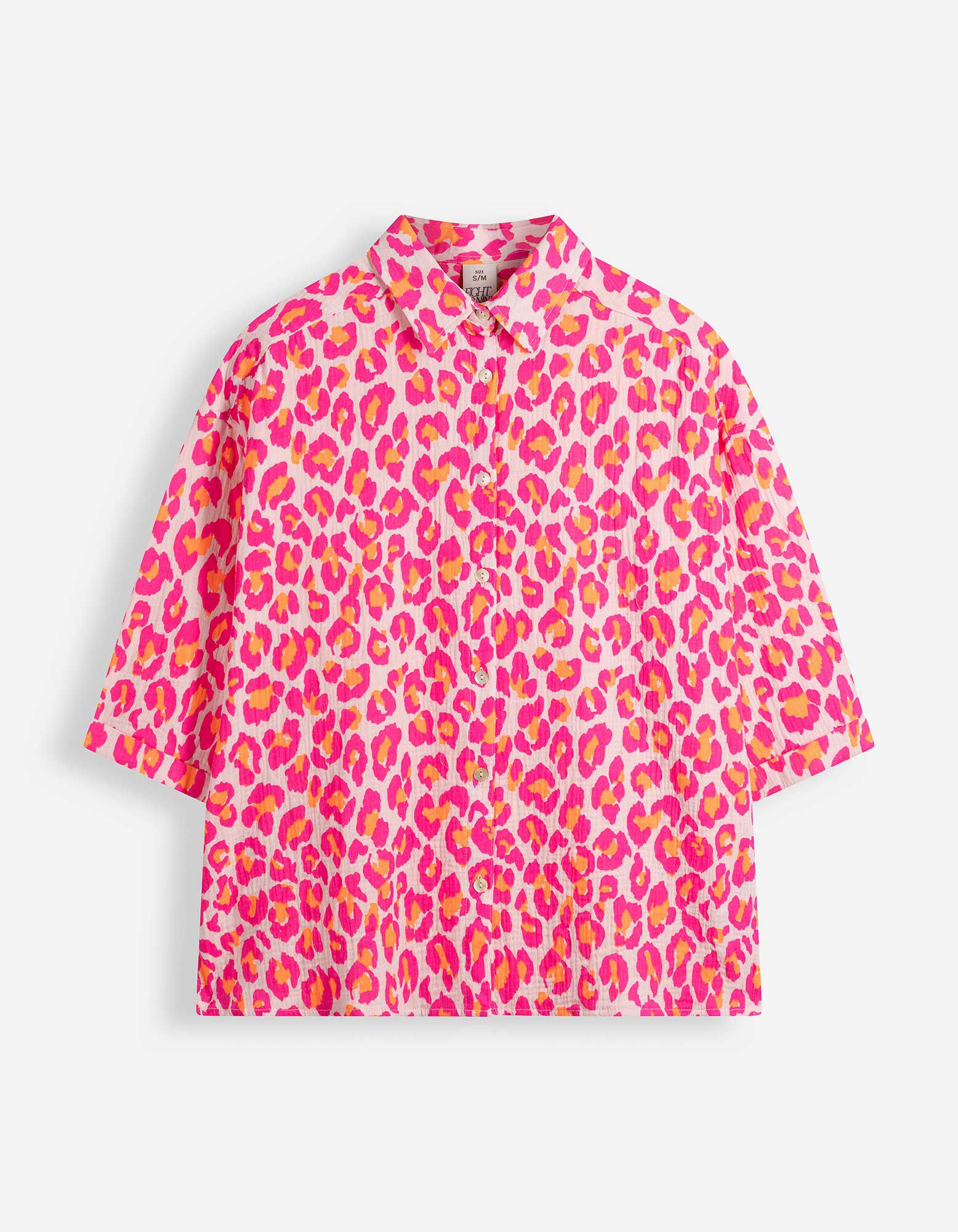Blouse - Motif l&eacute;opard - Rouge