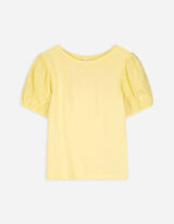 Tricou - Mâneci balon - Galben deschis
