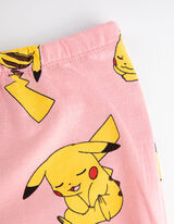 Pižama, sestavljena iz majice z dolgimi rokavi in hlačmajice - Pok&eacute;mon - belo