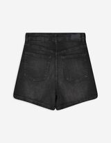 Pantaloncini di jeans - Gamba larga - grigio