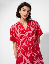 Kleid - Seitenschlitz - pink