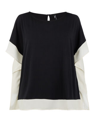 Damen Shirt mit Chiffonbesatz