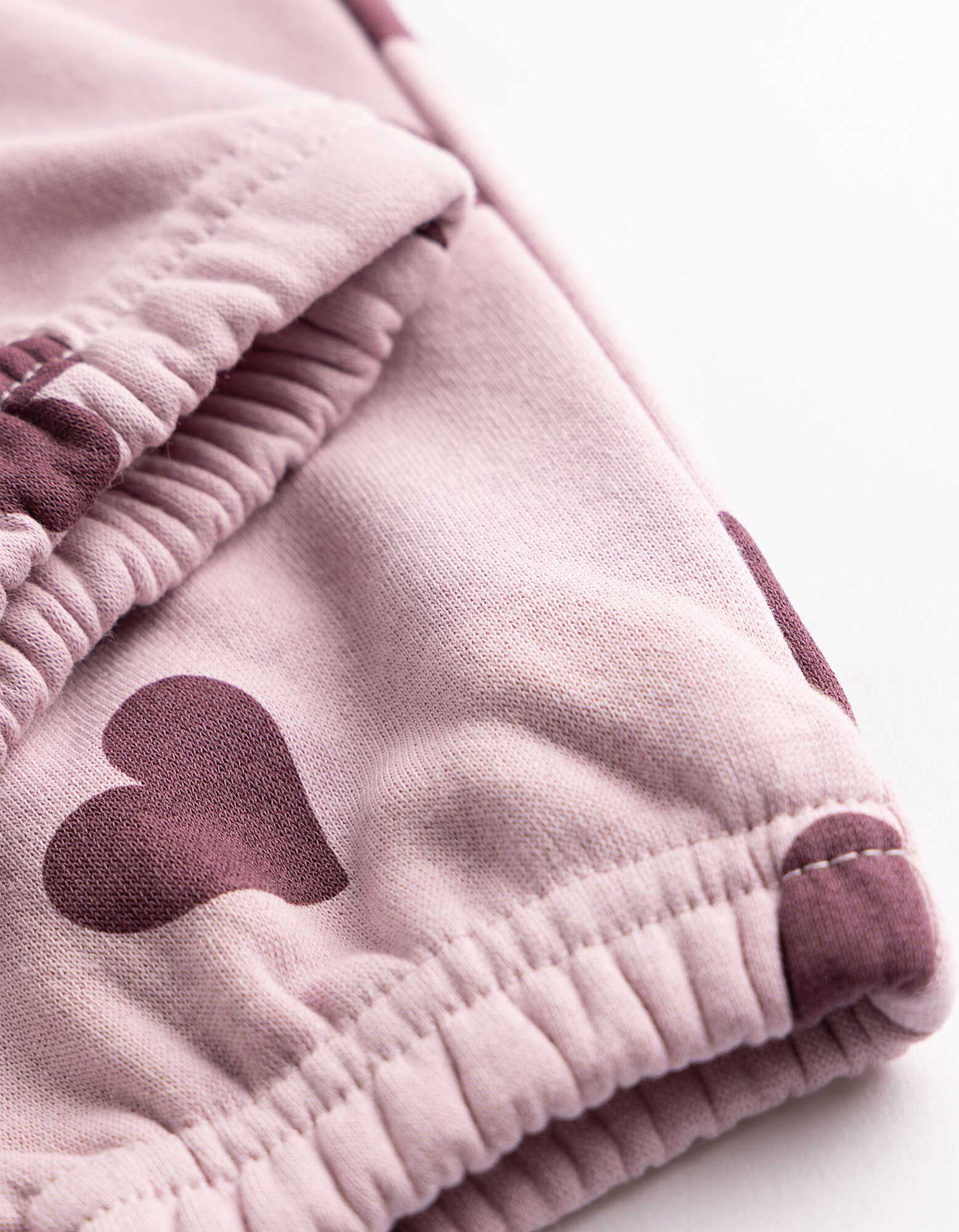 Jogginghose - Allover-Muster - Rosa