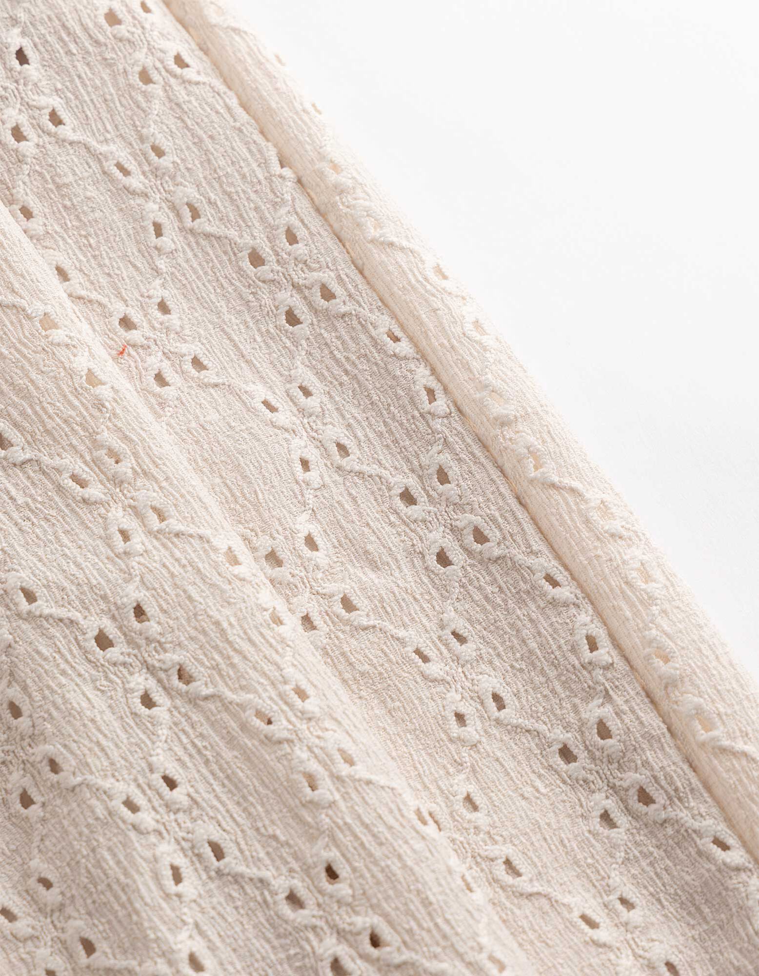 Hose - Weites Bein - Beige