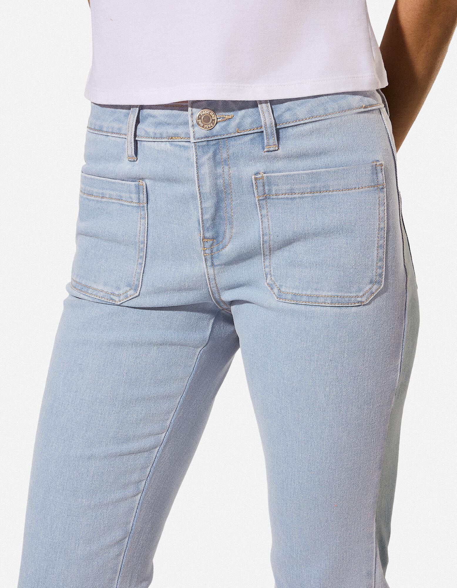 Caprihose - Regular Waist - Hellblau