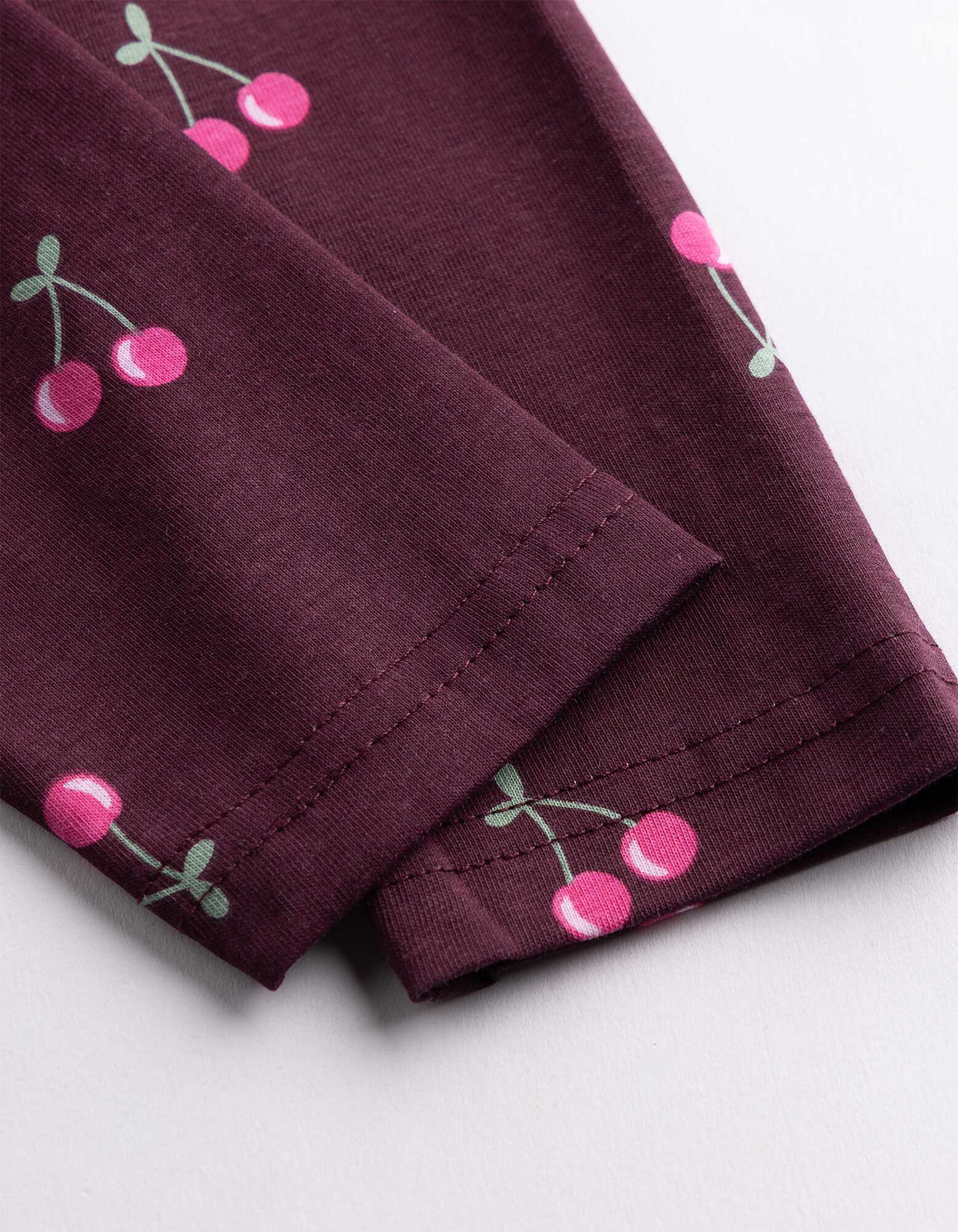 Legging - Print all-over - Donkerrood