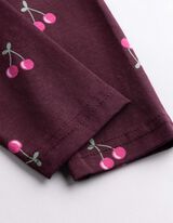 Legging - Print all-over - Donkerrood