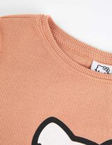 Majica dugih rukava - Hello Kitty - svijetlo smedja