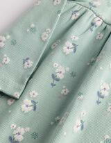 Kleid in A-Linie - Gerippt - hellgr&uuml;n