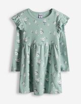 Kleid in A-Linie - Gerippt - hellgr&uuml;n