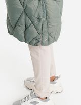 Ilga liemenė - Gobtuvas su įvertu raišteliu - tamsiai zalias