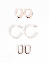 Oorbellen - Set van 3 - koper