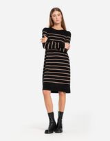 Gebreide jurk - LENZING™ ECOVERO™ - zwart