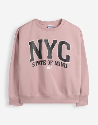 Sweatshirt - Print - Pink