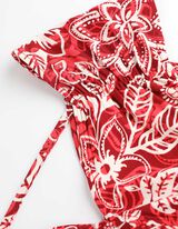 sukienka maxi - wycięcie z tyłu - ciemny czerwony