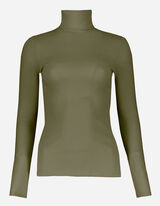 Maglia a manica lunga - Collo dolcevita - verde scuro