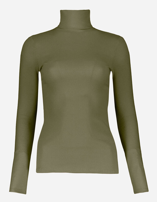 Maglia a manica lunga - Collo dolcevita - verde scuro