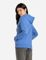 Tepláková bunda - Kapucňa s tunelovým sťahovaním - modra