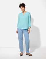 Bluse - einfarbig - t&uuml;rkis