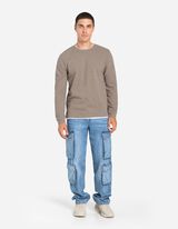 Bluză de corp cu mânecă lungă - Double-Layer-Look - Bej